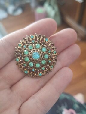 Blue Dome Brooch